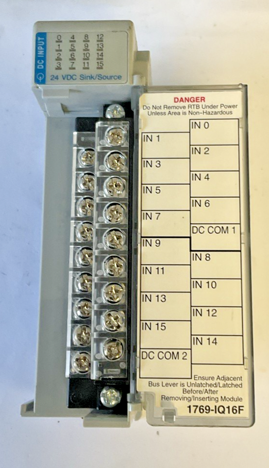 ALLEN BRADLEY 1769-IQ16F INPUT MODULE SER.A DIR/VER 95320744/02 FW REV: 3.1