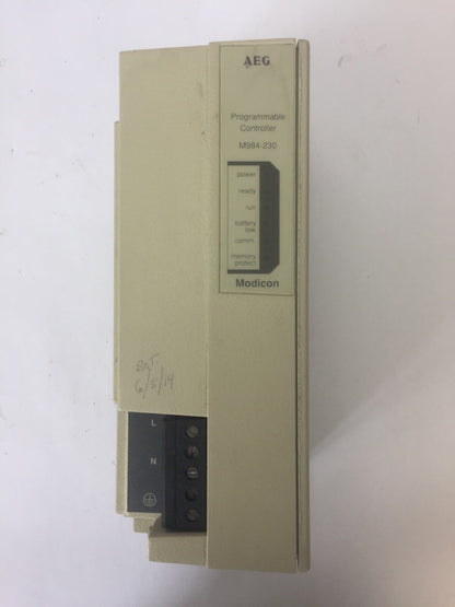 AEG MODICON PC-M984-230 PROGRAMMABLE CONTROLLER 115/220V 50/60HZ 1.5A