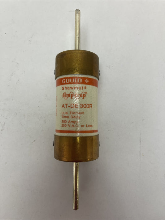 GOULD SHAWMUT AT-DE 300R AMP-TRAP DUAL ELEMENT CLASS RK5 FUSE 250VAC 300AMP