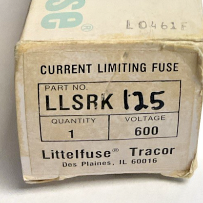LITTELFUSE LLSRK125 FUSE 600VAC RK-1 TIME DELAY