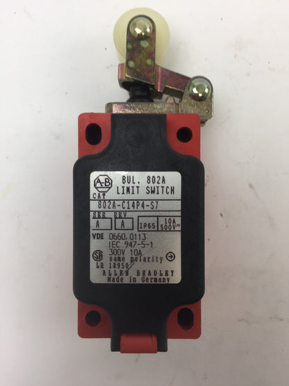 ALLEN BRADLEY 802A-C14P4-S7 LIMIT SWITCH 300V 10A SERIES A