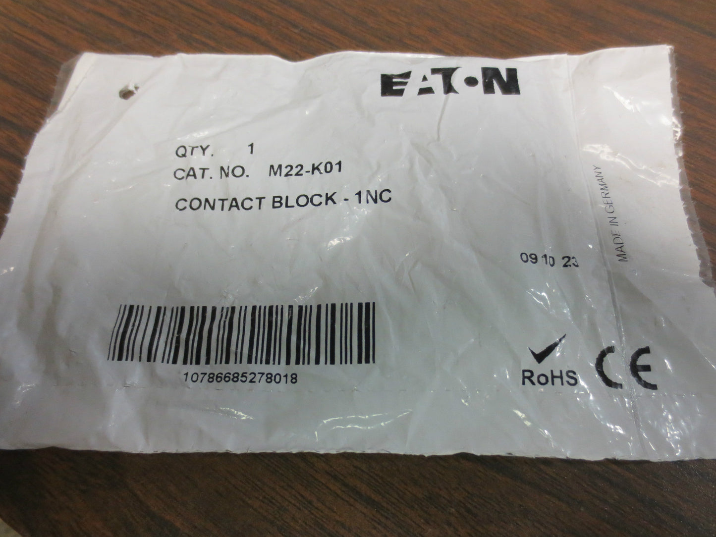 EATON M22-K01 CONTACT BLOCK - 1NC - NEW SURPLUS