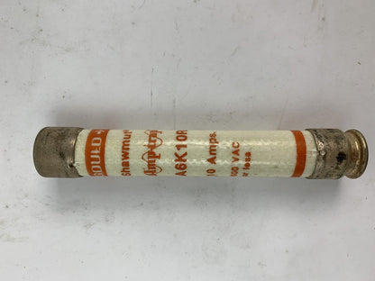 Gould Shawmut Amp-trap A6K10R 10A 600V Fuse "Lot of 10"