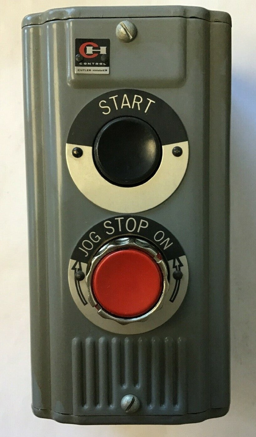 CUTLER HAMMER 10250H1051C PUSHBUTTON STATION START-STOP-JOG-ON 2BUTTON