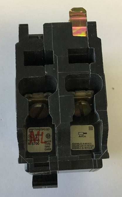 SQUARE D QO215H CIRCUIT BREAKER 15A 240VAC 50/60HZ 2POLE