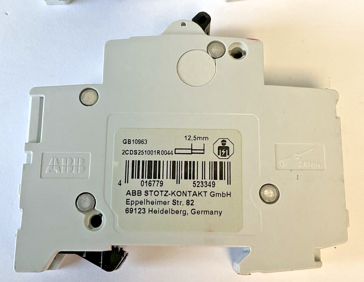 ABB 2CDS251001R0201,2CDS251001R0044,2CDS25106,2CDS25100 CIRCUIT BREAKER 230/400V