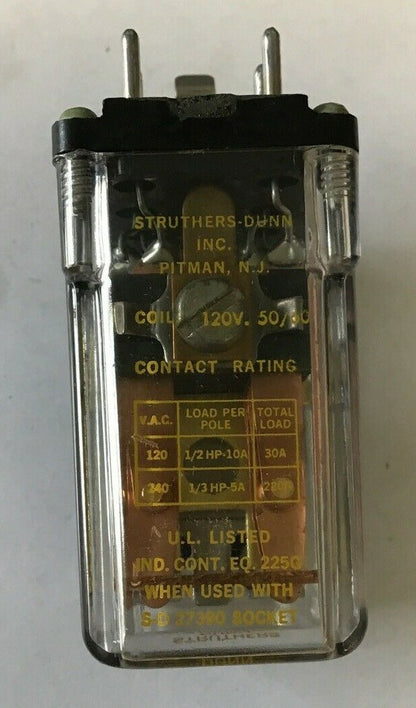 STRUTHERS-DUNN 219BBXP CONT. DPDT x 2 N.O. 120V 60CY