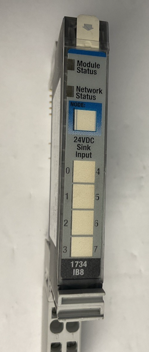 ALLEN BRADLEY 1734-IB8 PLC MODULE SER.D W/1734-TOP BASE SER.A ***LOTOF3***