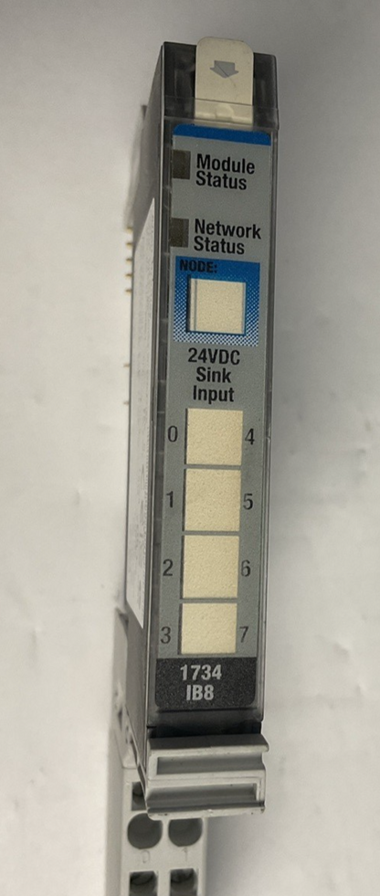 ALLEN BRADLEY 1734-IB8 PLC MODULE SER.D W/1734-TOP BASE SER.A ***LOTOF3***