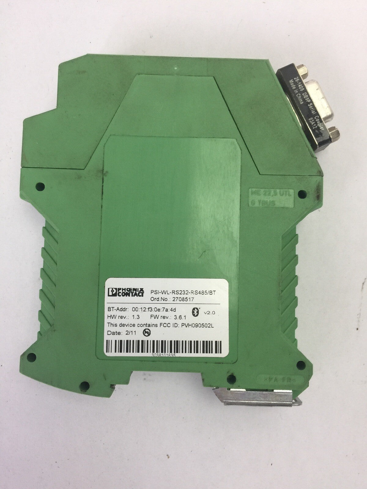 PHOENIX CONTACT PSI-WL-RS232-RS485/BT BLUETOOTH CONVERTER WIRELESS TRANSMISSION