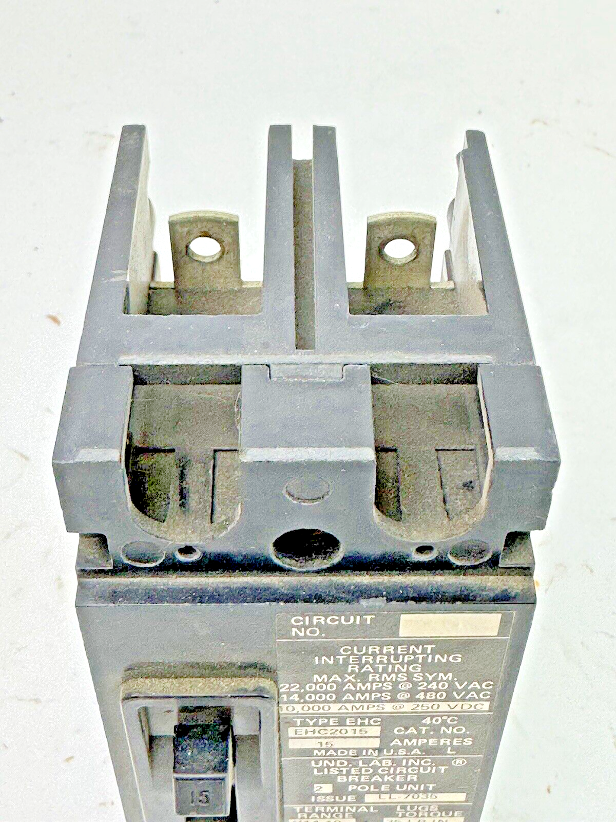CUTLER-HAMMER/ EATON - EHC2015 - CIRCUIT BREAKER - 2 POLE, 15 A, 480 VAC
