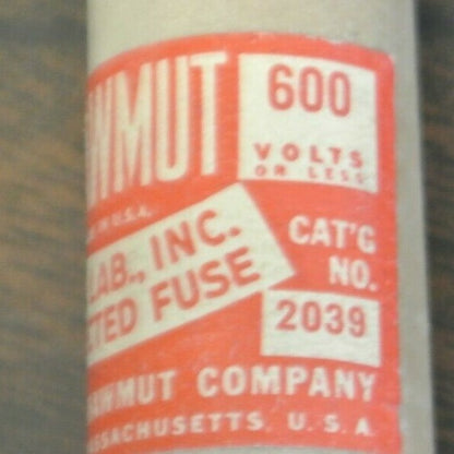 SHAWMUT OTS3 ONE-TIME FUSE / 3A / 600V / NEW SURPLUS / CAT.'G NO. 2039 / OTS-3