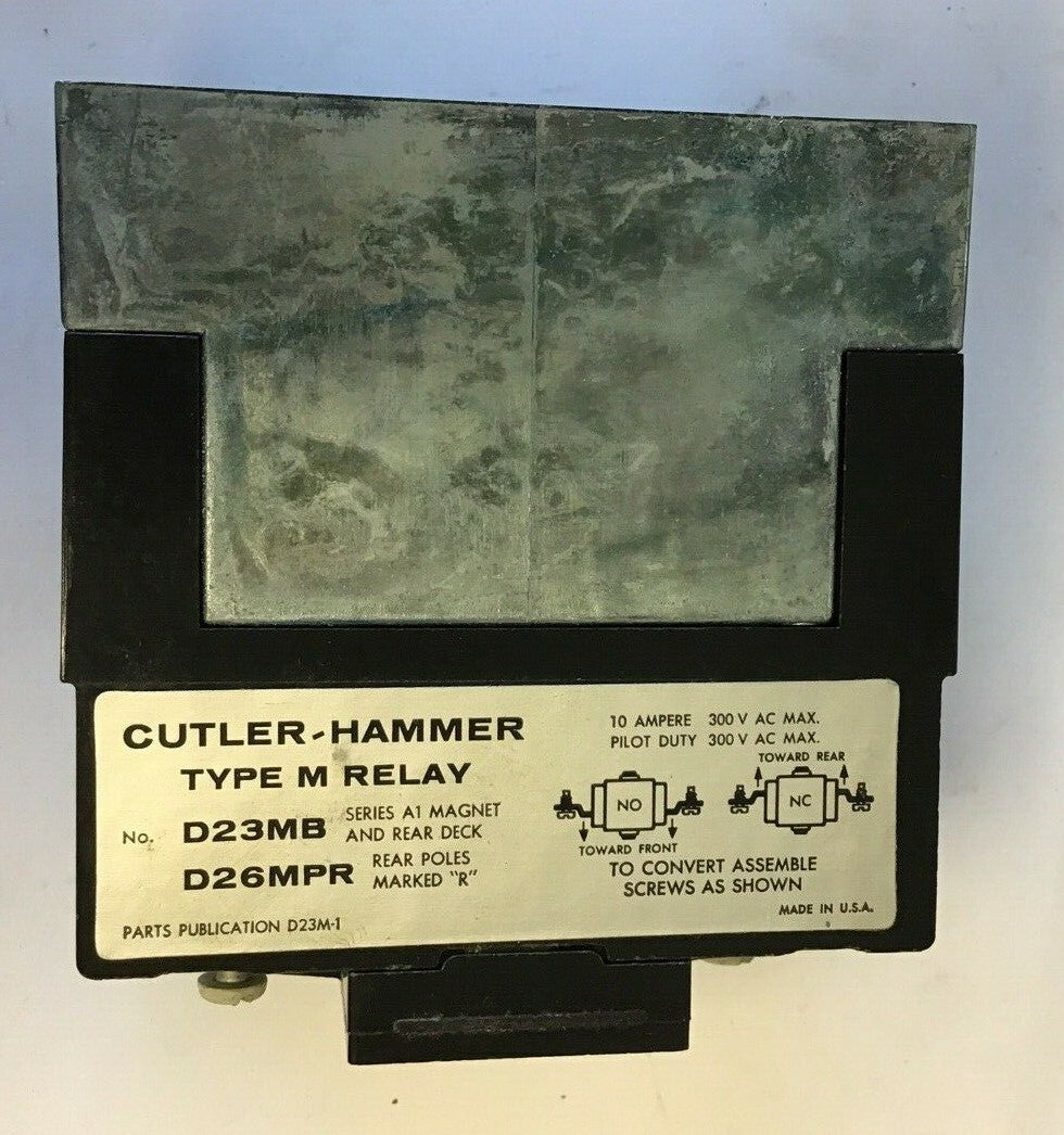 CUTLER HAMMER D23MR20A TYPE "M" AC RELAY 120V 60CY SER.A1