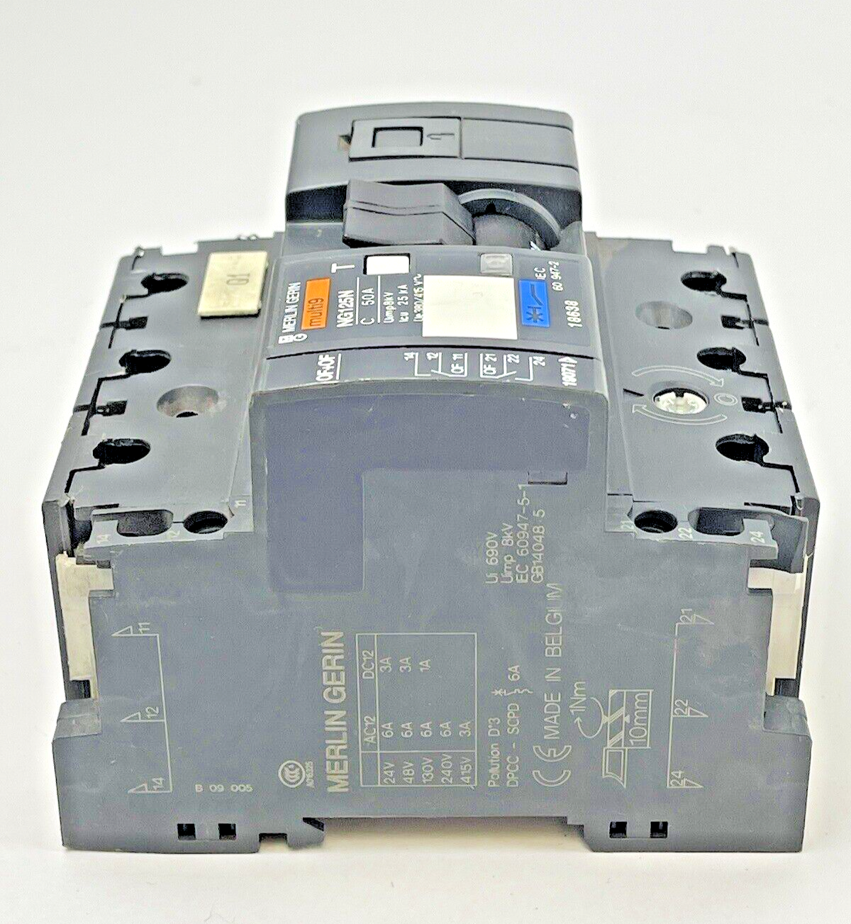 MERLIN GERIN - NG125N - CIRCUIT BREAKER - MULTI 9 C 50 A, 3 POLE, 25kA