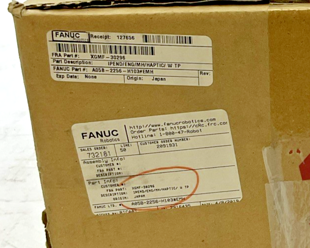 FANUC A05B-2256-H103 EMH TEACH PENDANT  IPEND/ENG/MH/HAPTIC W/TP