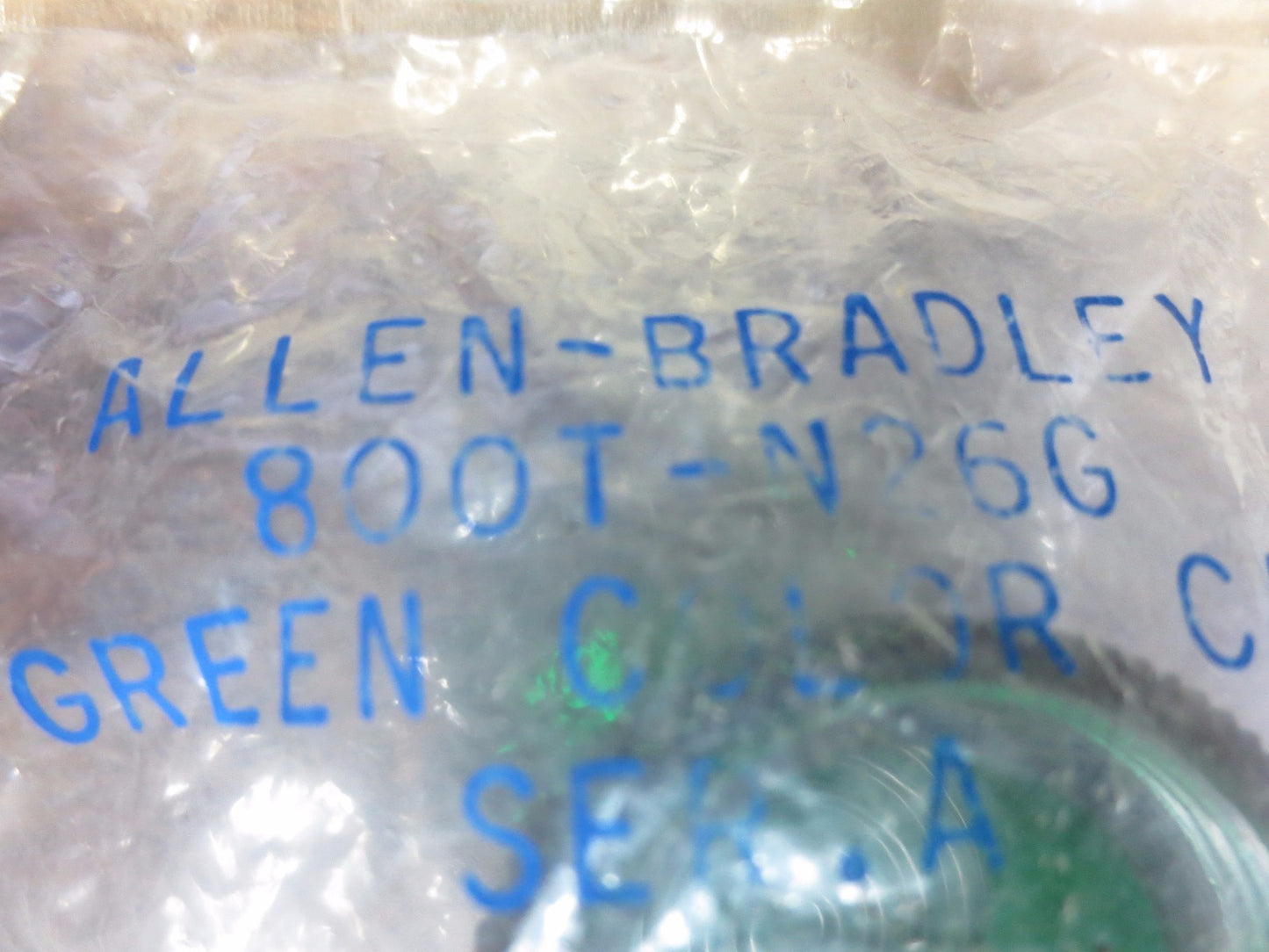 ALLEN-BRADLEY 800T-N26G GREEN ACRYLIC CAP / PILOT LIGHT LENS - NEW SURPLUS