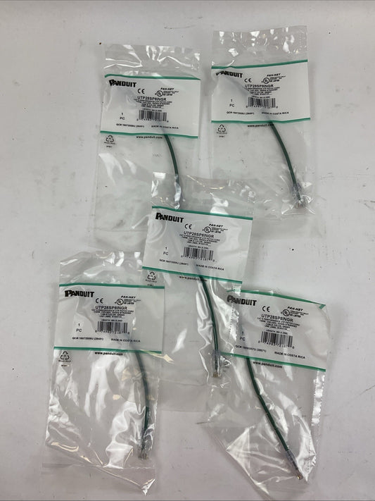 PANDUIT UTP28SP8INGR CAT 6 PERFORMANCE UTP PATCH CORD (LOT OF 5)