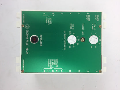 WESTINGHOUSE GFR60ED GROUND FAULT RELAY ELEC RESET W/O INTLK 255P156H08D