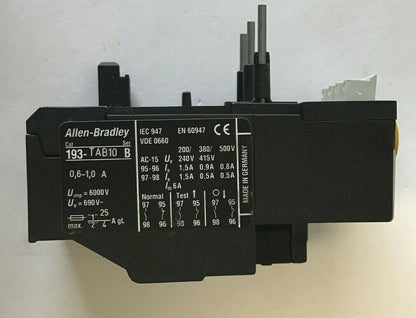 ALLEN BRADLEY 193-TAB10 OVERLOAD RELAY SER.B 690V ****LOT OF 3*****