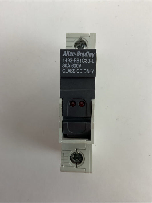 ALLEN BRADLEY 1492-FB1C30-L FUSE HOLDER 30A 600V CLASS CC ONLY (LOT OF 6)