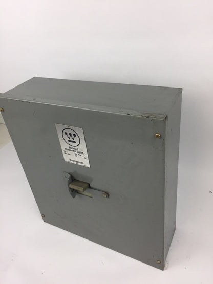 WESTINGHOUSE SDS-6030 30 MAX AMP MAX VOLT 600 AC 250 DC DISCONNECT SWITCH 6 POLE