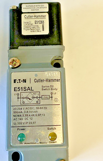 EATON E51ALS5 INDUCTIVE PROXIMITY SENSOR 164VAC/DC 50-60HZ