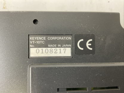 KEYENCE VT-10TC COLOR TOUCH SCREEN OPERATOR INTERFACE 24VDC