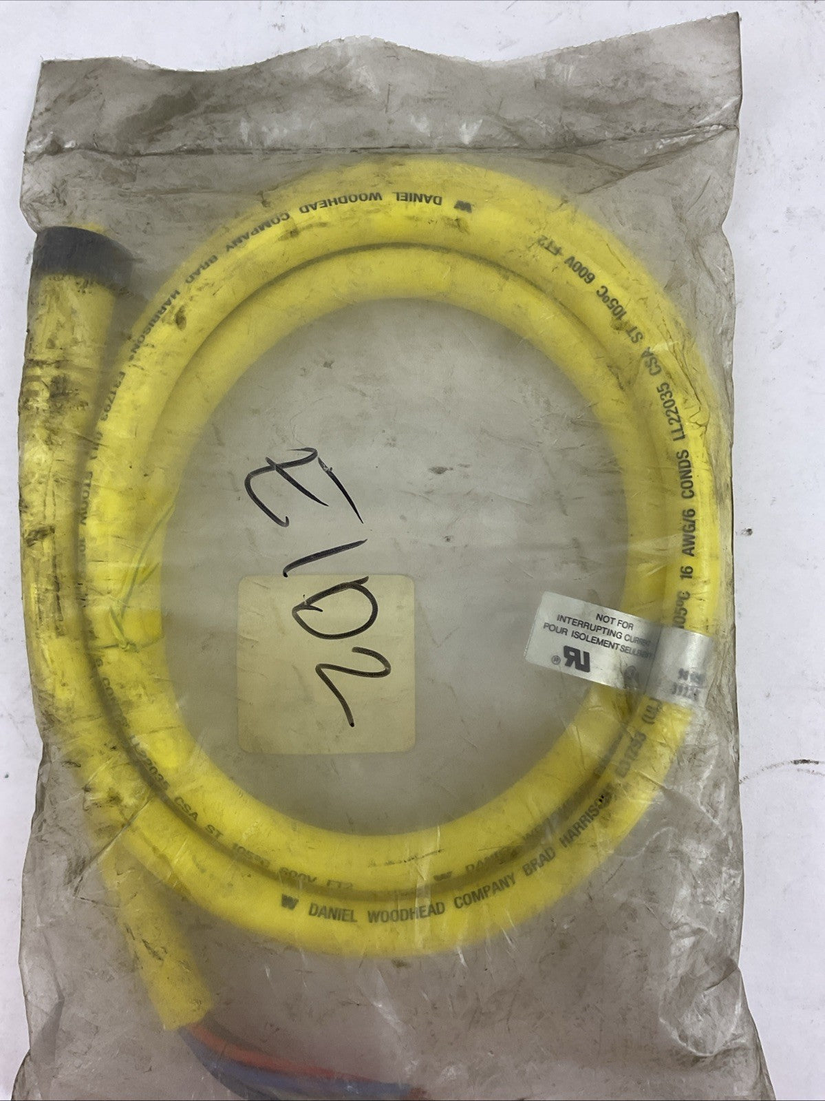BRAD HARRISON 41602 MINI-CHANGE CORDSET 6P FEMALE 6' 16-6 PVC CORD