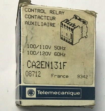 TELEMECANIQUE CA2-EN131F CONTROL RELAY 100/110V-50HZ 100/120V-60HZ