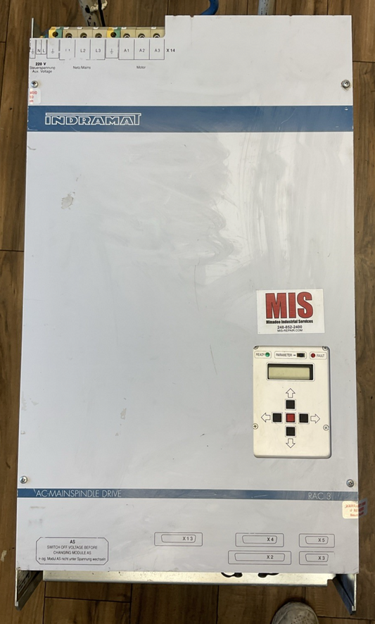 INDRAMAT RAC3.5-200-460-L00-Z1-220 AC MAIN SPINDLE DRIVE CONTROLLER 200A 460VAC