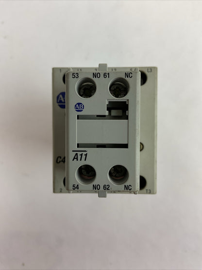ALLEN BRADLEY 100-C43D*00 CONTACTOR SER A 600VAC 63A 3PH 30HP COIL 24VDC 100-F