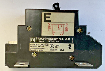 SQUARE D QOM100VH8106 CIRCUIT BREAKER 100A 120/240VAC