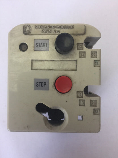KLOCKNER MOELLER PKZM3-4-U-NA MANUAL MOTOR STARTER 550/600VAC 40HP 2.2-3.8A