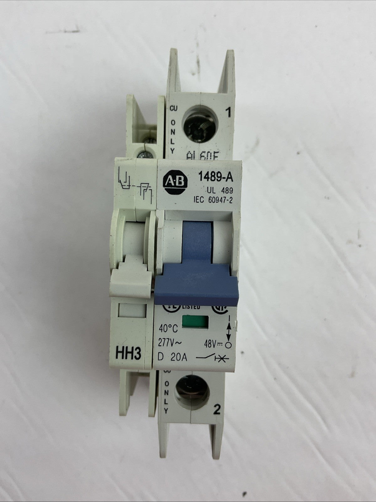 ALLEN BRADLEY 1489-A1D200 CIRCUIT BREAKER 1P 20A 277VAC 1489-AAHH3 (LOT OF 3)