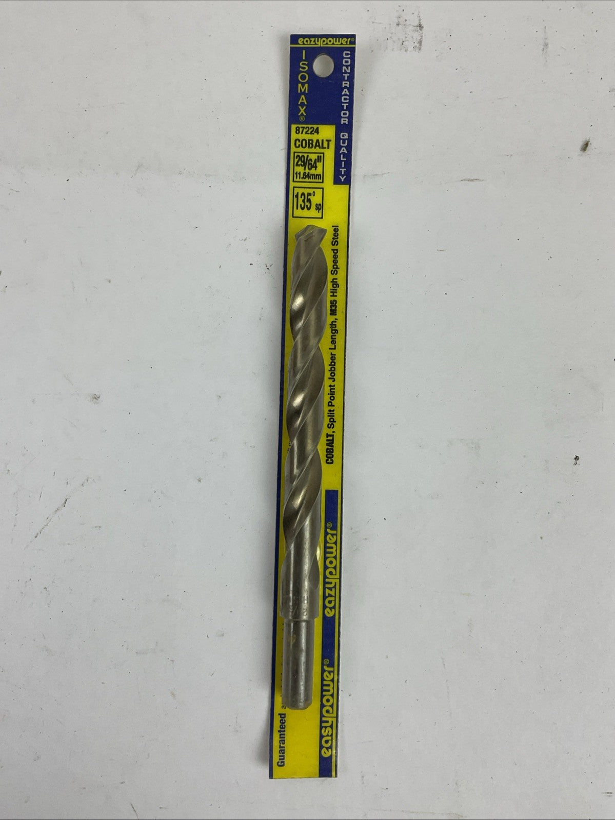 EAZYPOWER 87224 COBALT 29/64" 11.64mm 135°sp ISOMAX DRILL BIT CONTRACTOR QUALITY