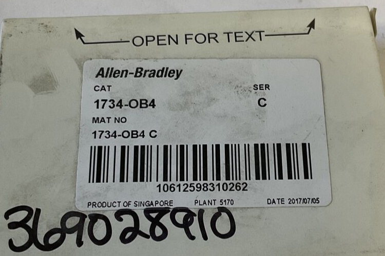 ALLEN BRADLEY  1734-OB4 OUTPUT MODULE SER.C FW3.022 5VDC 75MA