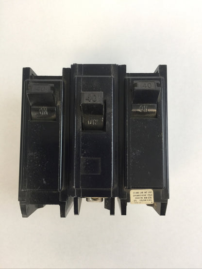 SYLVANIA C140 CIRCUIT BREAKER 40AMP 120/240VAC 1POLE TYPE C (LOT OF 3)