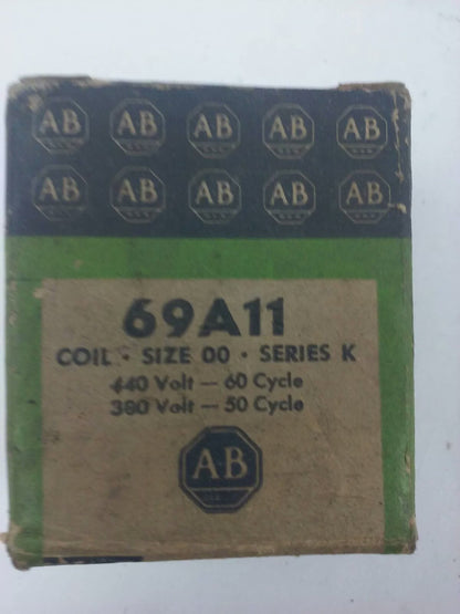 ALLEN BRADLEY 69A11, COIL, 440V @ 60HZ, 380V @ 50HZ,SIZE 00, SER. K, LOT OF 2