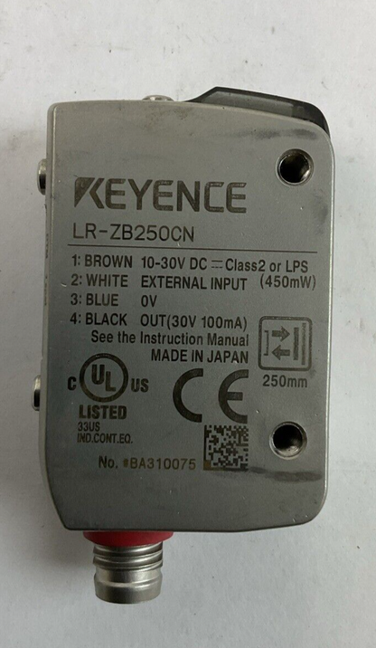 KEYENCE LR-ZB250CN LASER SENSOR 10-30VDC