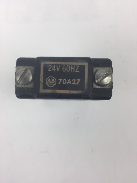 ALLEN BRADLEY 70A27 COIL SIZE 0 24V 60HZ