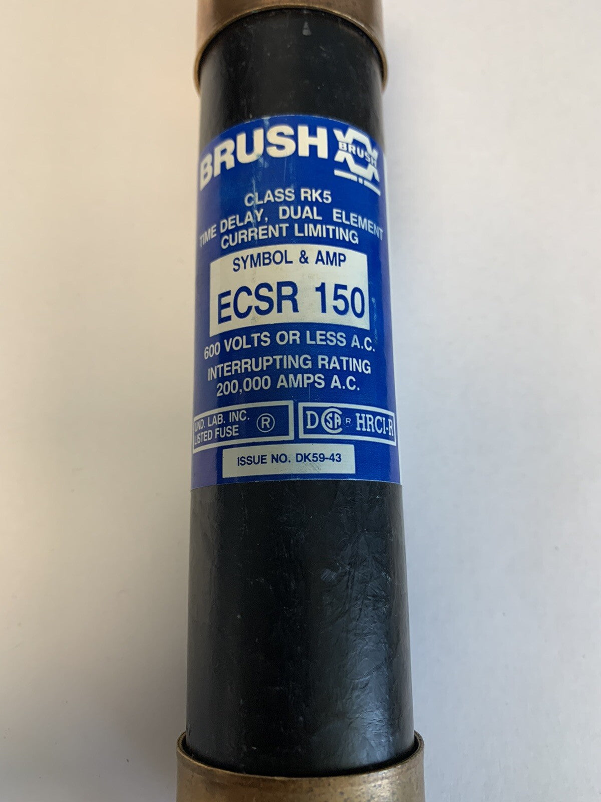 Brush ECSR150 150A 600V Class RK5 Fuse