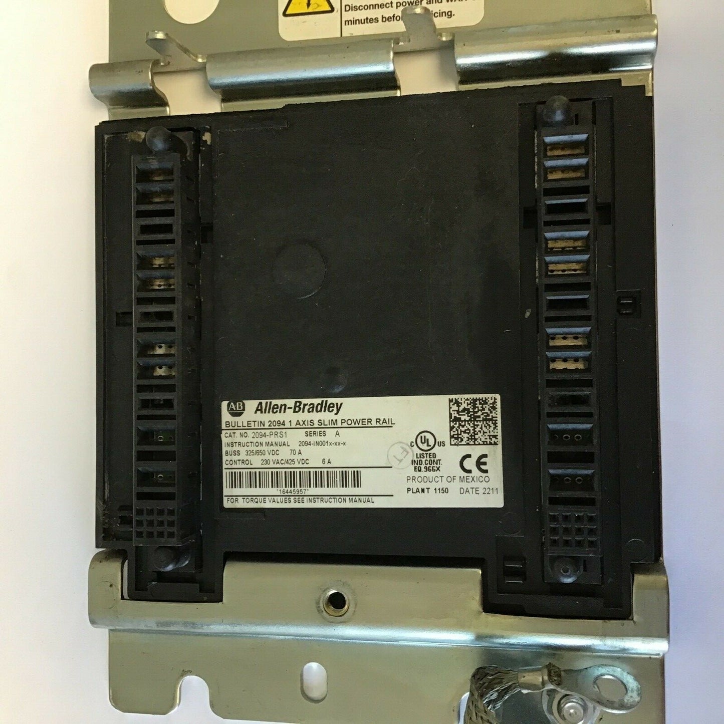ALLEN BRADLEY 2094-PRS1 AXIS SLIM POWER RAIL  SER.A 230VAC/425VDC 6A