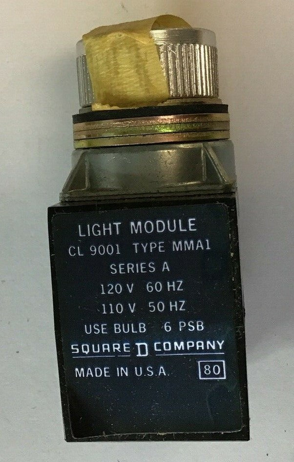 SQUARE D 9001 M2LA1 ILLUMINATED PUSHBUTTON SER.A 120/110V 60/50HZ