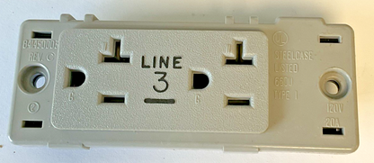 STEELCASE 986833DA20S DUPLEX RECEPTACLES 3LINE 20A BOX OF 6