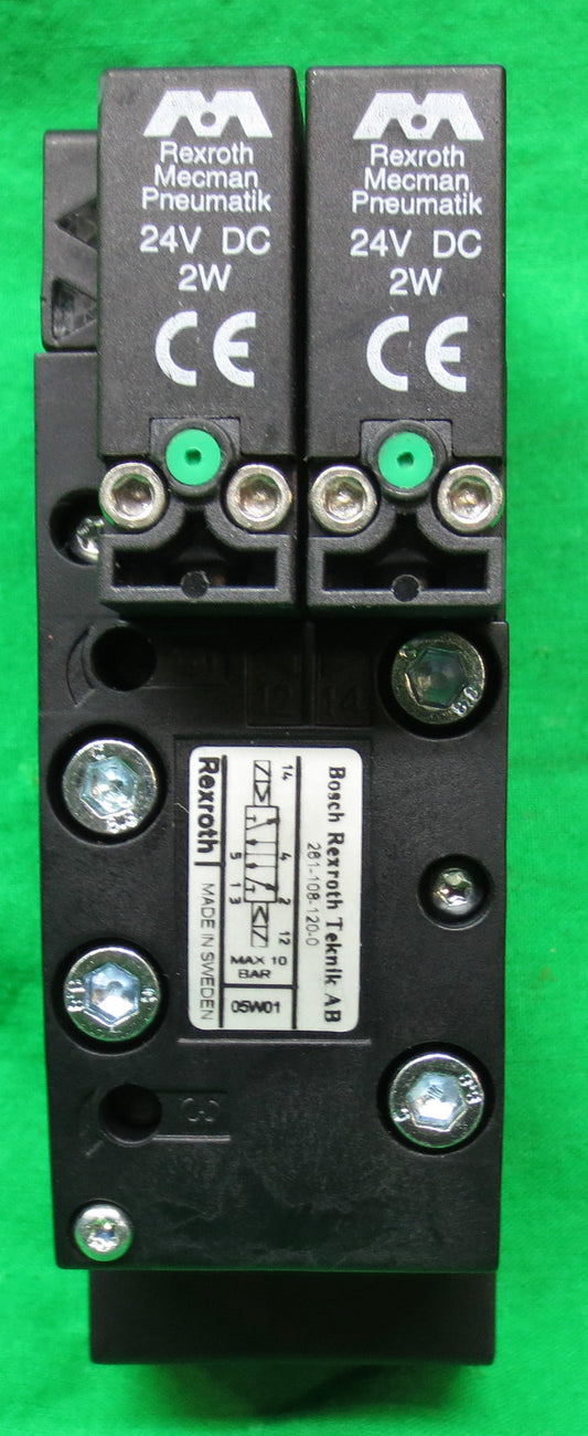 MANNESMANN REXROTH PLUG-IN 20 VALVE 261-108-120-0 ASSEMBLY