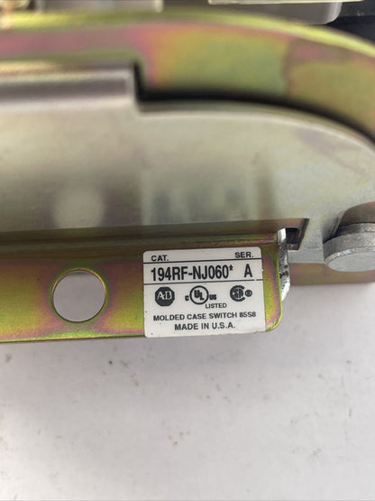 ALLEN BRADLEY 194RF-NJ060* DISCONNECT SWITCH SER A 600VAC 60A LPJ-60SP FUSES 60A