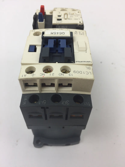 TELEMECANIQUE LC1D09BL CONTACTOR LRD05 OVERLOAD RELAY LAD4TBDL 24V