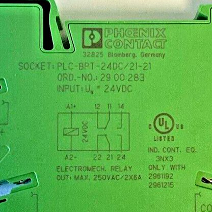 PHOENIX CONTACT PLC-BPT-24DC/21-21 RELAY 24VDC ***LOTOF3***