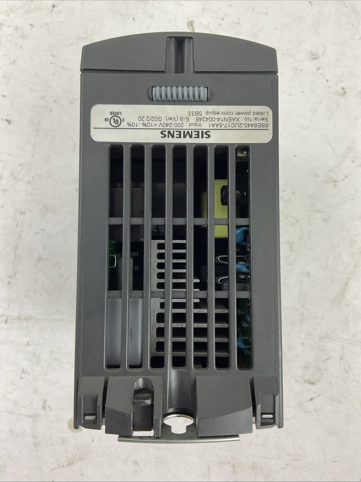 SIEMENS 1P 6SE6440-2UC17-5AA1 AC DRIVE MICROMASTER 440 ver e04/2.11