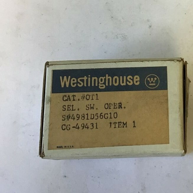 WESTINGHOUSE OT1 SELECTOR SWITCH OPERATOR 4981D56G10 ***LOTOF2***